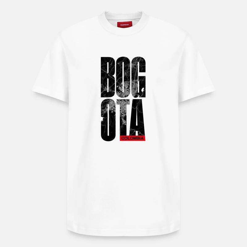 Bogota, Colombie - T-shirt unisexe décontracté en coton Supima – de SPREAD - blanc