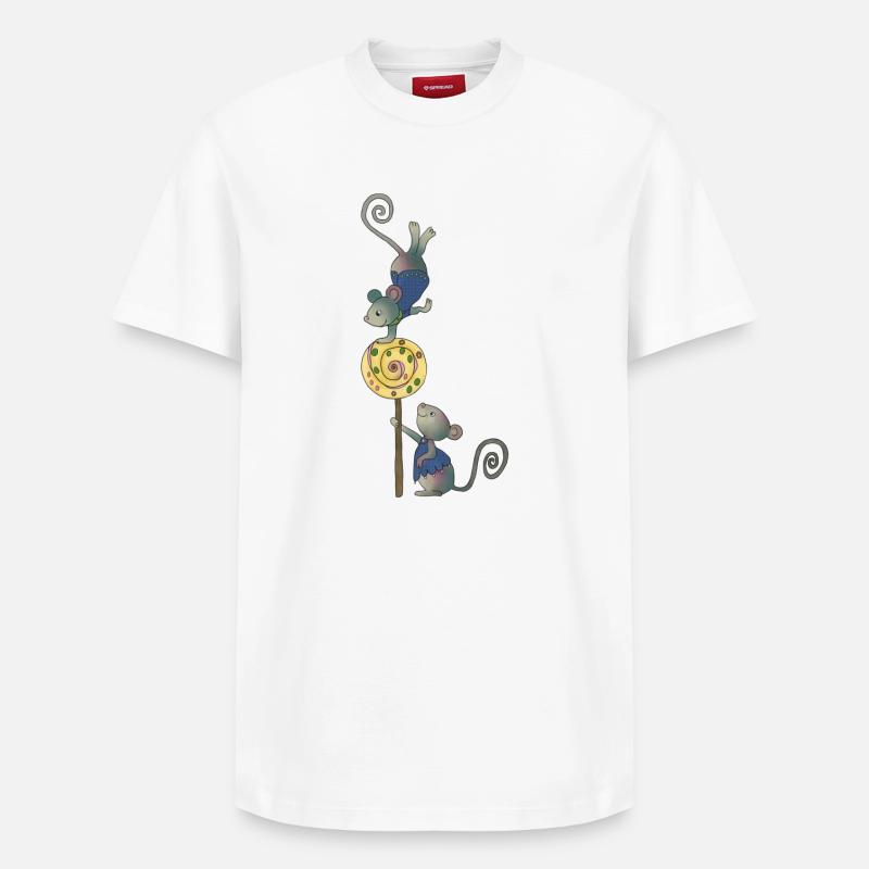 Mäusefest - Relaxed Unisex Supima Cotton T-Shirt – von SPREAD - Weiß