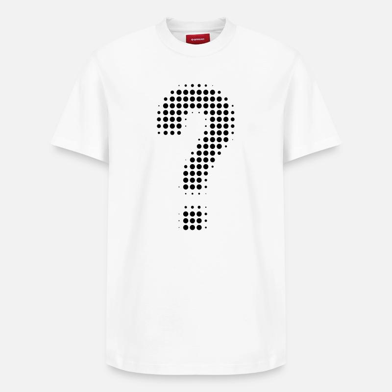 Question mark pixel optics - Relaxed Unisex Supima Cotton T-Shirt – by SPREAD - white