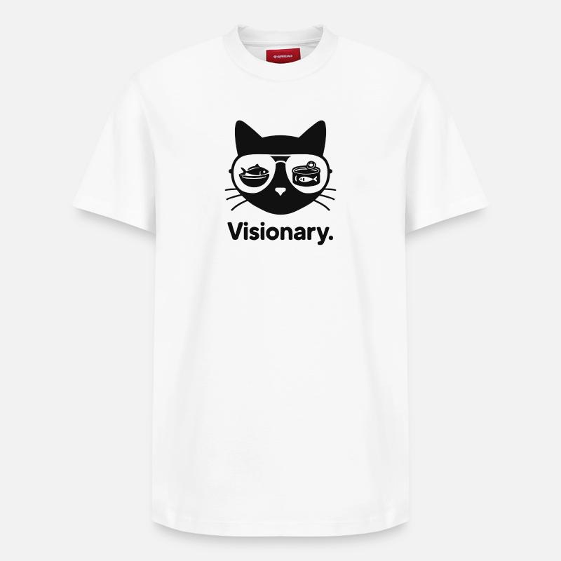 Objectifs visionnaires Cat Fish - T-shirt unisexe décontracté en coton Supima – de SPREAD - blanc