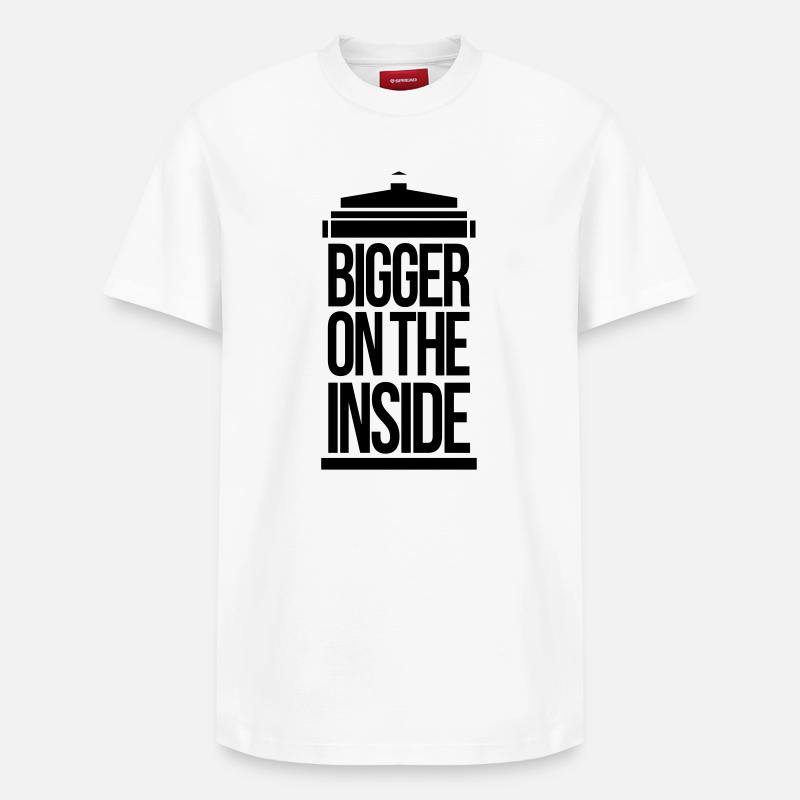 Bigger on the inside - T-shirt unisexe décontracté en coton Supima – de SPREAD - blanc