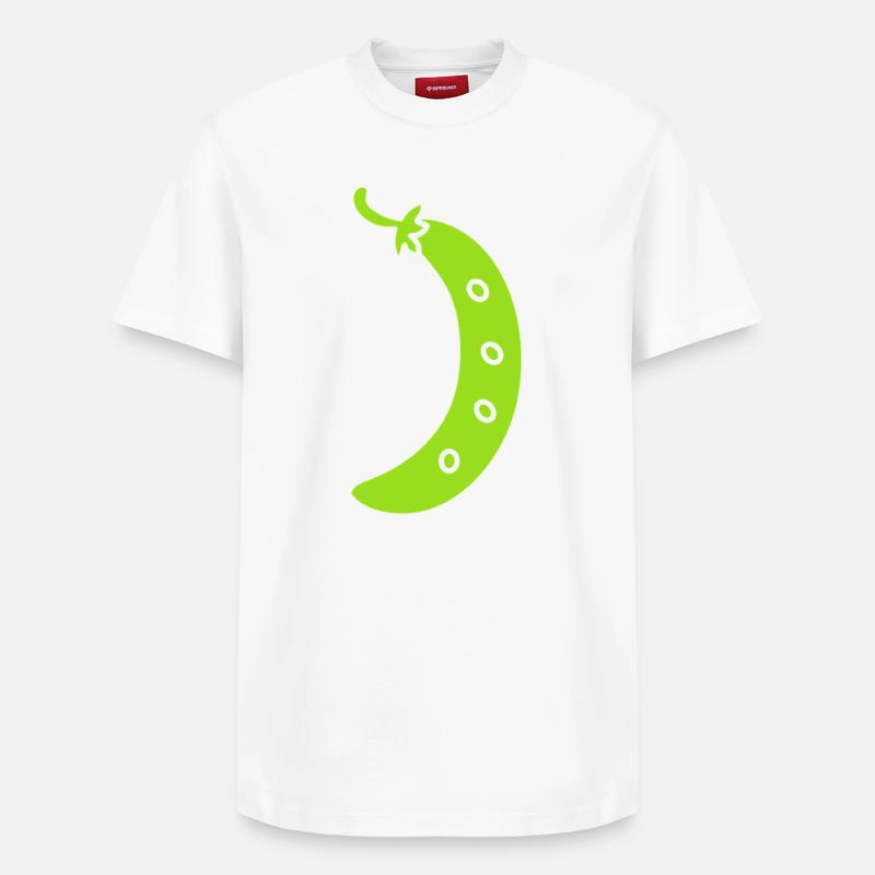 haricot vert - T-shirt unisexe décontracté en coton Supima – de SPREAD - blanc
