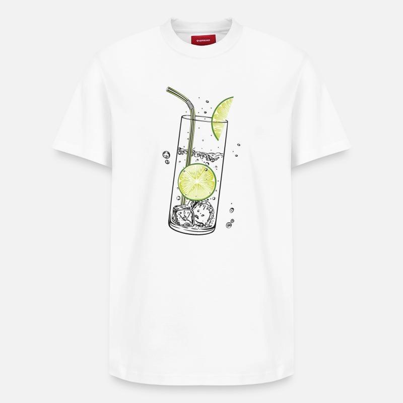 Limetten Limonade Sommer Limo - T-shirt unisexe décontracté en coton Supima – de SPREAD - blanc
