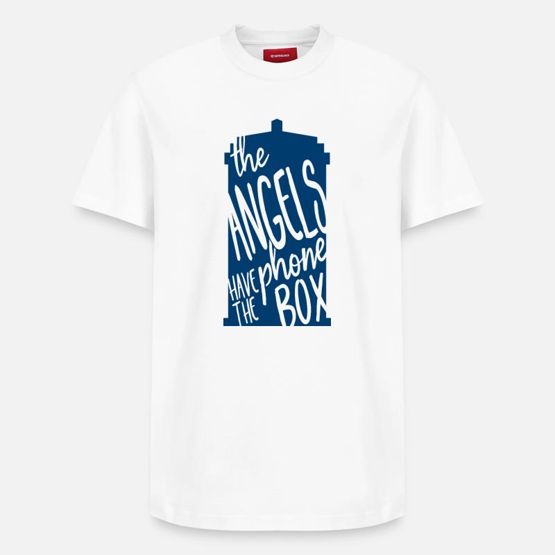 Les anges ont la cabine téléphonique - T-shirt unisexe décontracté en coton Supima – de SPREAD - blanc