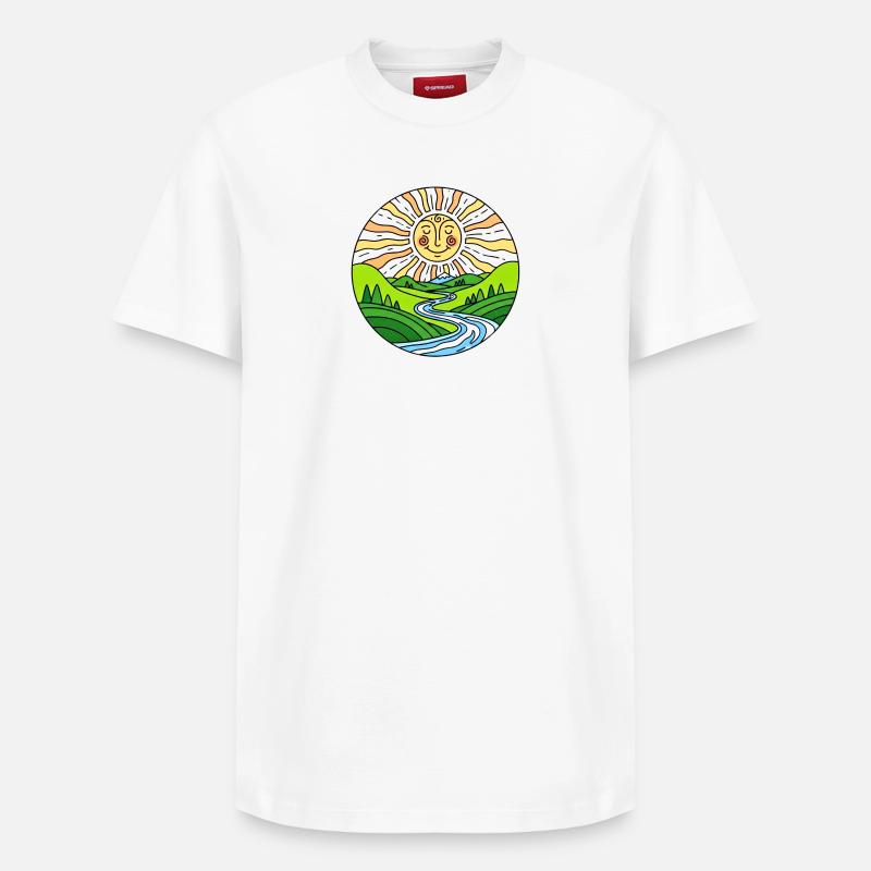 Soleil - T-shirt unisexe décontracté en coton Supima – de SPREAD - blanc