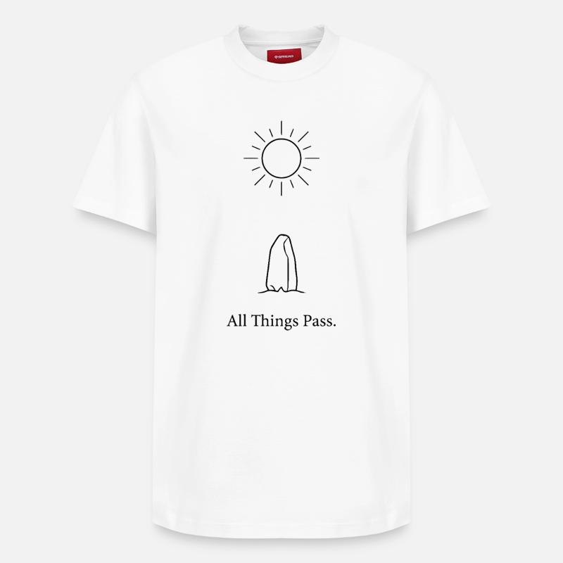 Tout passe - T-shirt unisexe décontracté en coton Supima – de SPREAD - blanc