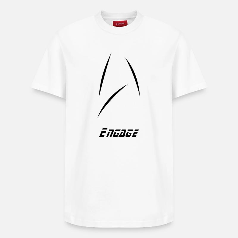 étoile engagement minimal - T-shirt unisexe décontracté en coton Supima – de SPREAD - blanc