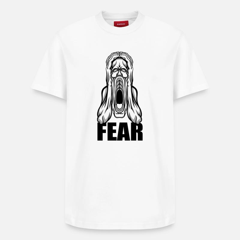 Peur - T-shirt unisexe décontracté en coton Supima – de SPREAD - blanc