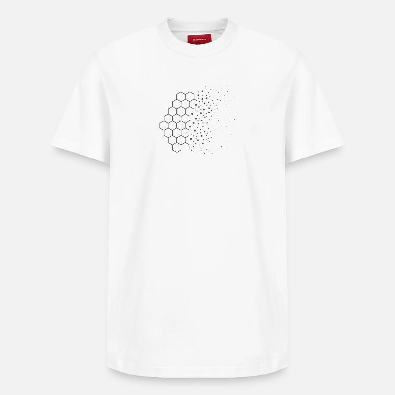 Entropy Drift – Physics Design - Relaxed Unisex Supima Cotton T-Shirt – by SPREAD - white