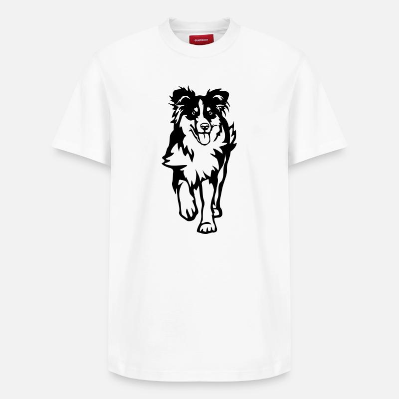 Berger australien - T-shirt unisexe décontracté en coton Supima – de SPREAD - blanc