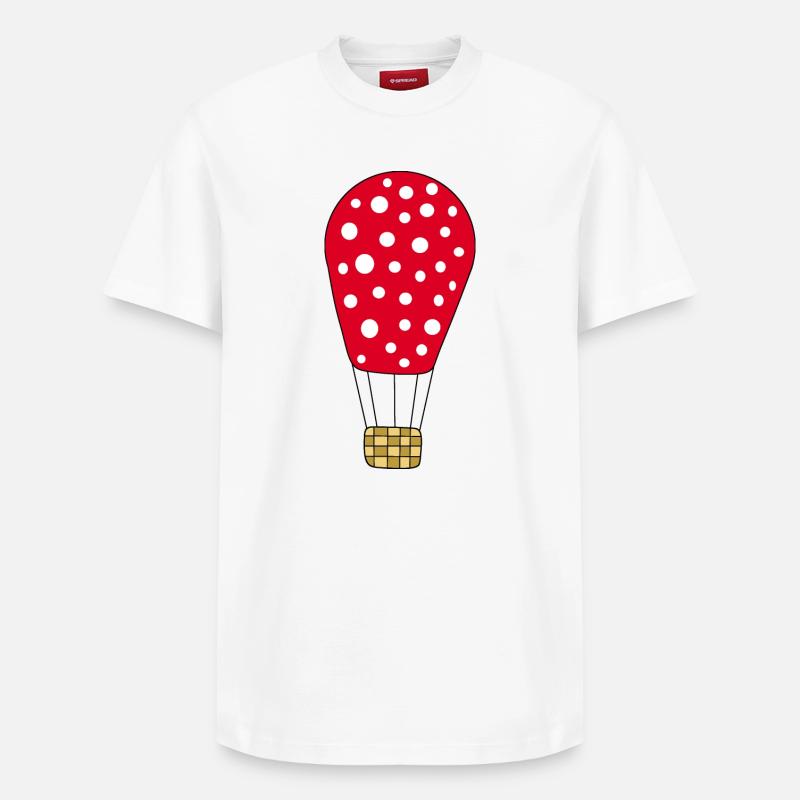 Montgolfière rouge - T-shirt unisexe décontracté en coton Supima – de SPREAD - blanc