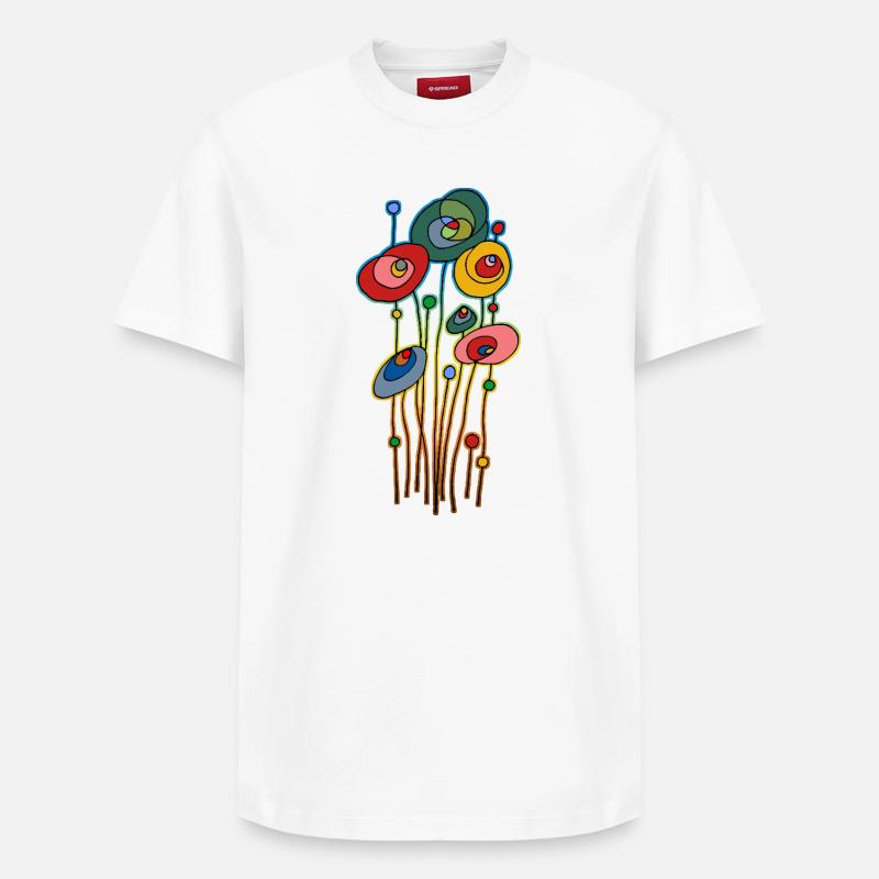 Fleur - T-shirt unisexe décontracté en coton Supima – de SPREAD - blanc
