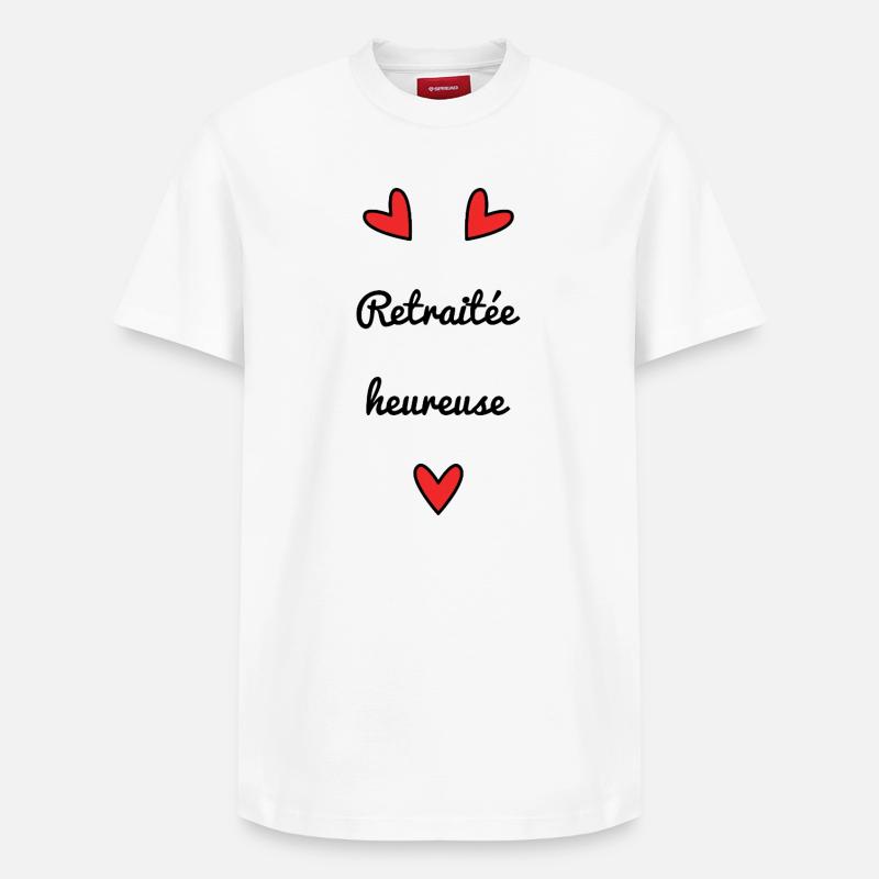 RETRAITEE. RETRAITE. BONNE RETRAITE - T-shirt unisexe décontracté en coton Supima – de SPREAD - blanc