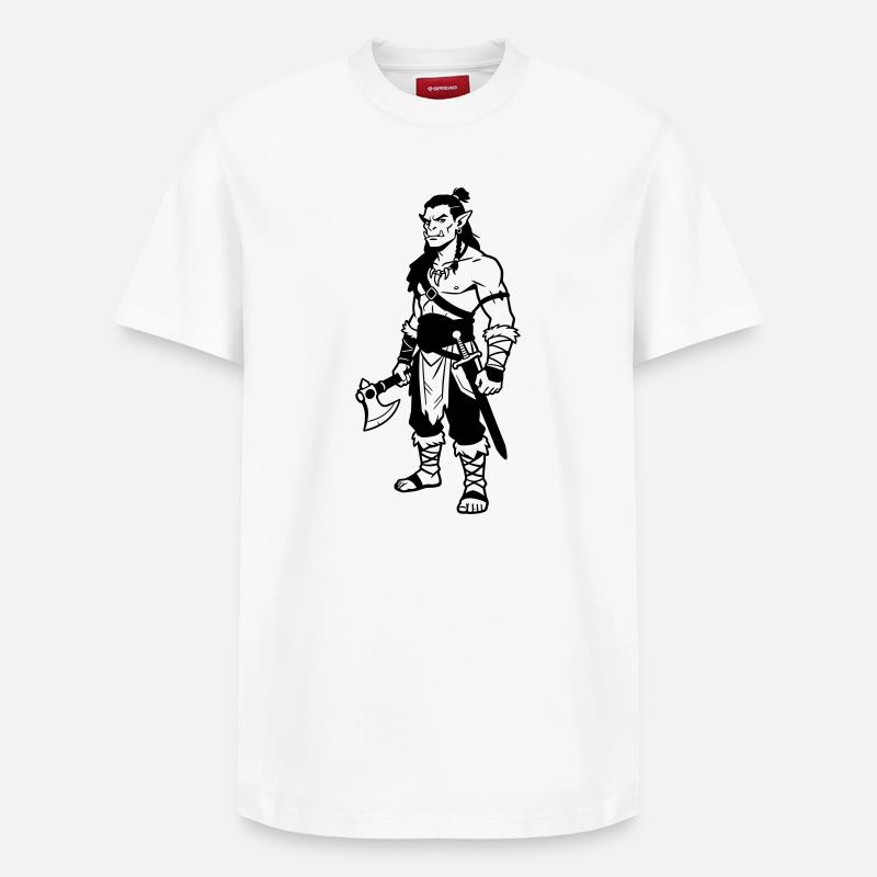 Ork - Relaxed Unisex Supima Cotton T-Shirt – von SPREAD - Weiß