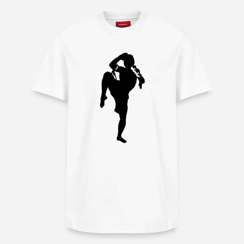 Muay Thai - Relaxed Unisex Supima Cotton T-Shirt – von SPREAD - Weiß