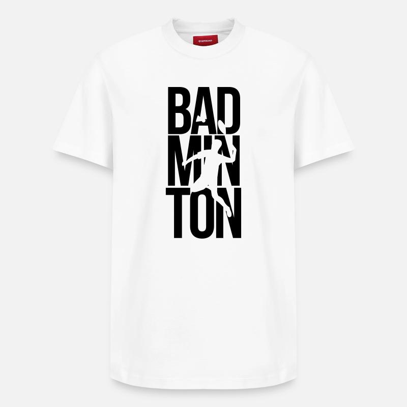 badminton - Relaxed Unisex Supima Cotton T-Shirt – von SPREAD - Weiß