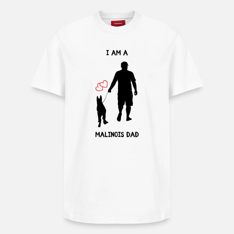 Malinois Dad - Relaxed Unisex Supima Cotton T-Shirt – von SPREAD - Weiß