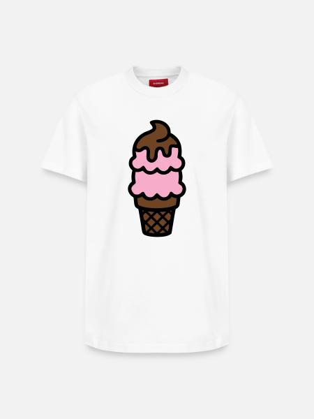 Eiswaffel Eiscreme Icon - Relaxed Unisex Supima Cotton T-Shirt – by SPREAD - white