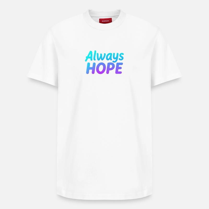 Always Hope Gradient - T-shirt unisexe décontracté en coton Supima – de SPREAD - blanc