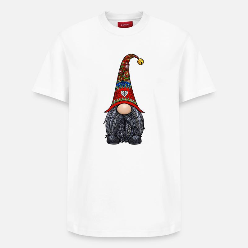 Tomte Zentangle - T-shirt unisexe décontracté en coton Supima – de SPREAD - blanc