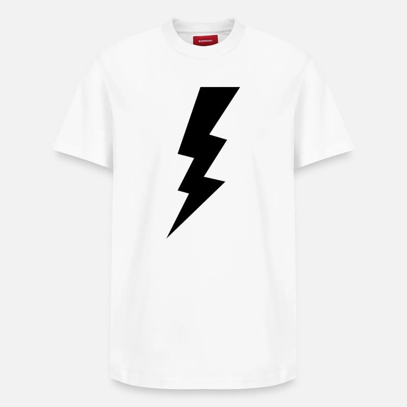 Lightning - T-shirt unisexe décontracté en coton Supima – de SPREAD - blanc