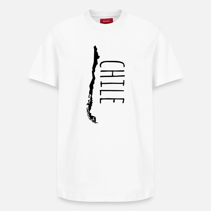 Chile - Relaxed Unisex Supima Cotton T-Shirt – von SPREAD - Weiß