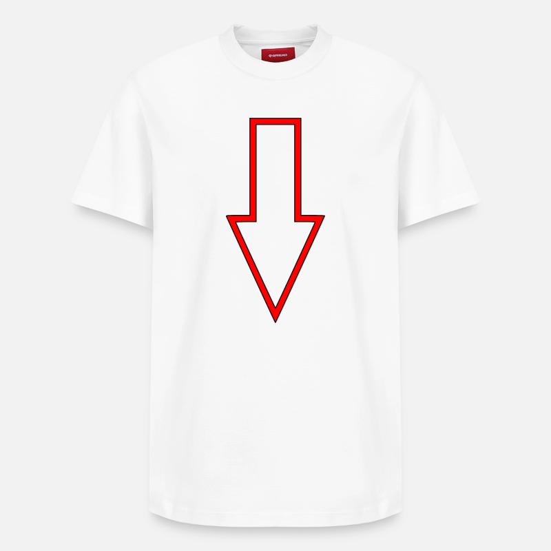 Flèche directionnelle Panneau indicateur - T-shirt unisexe décontracté en coton Supima – de SPREAD - blanc