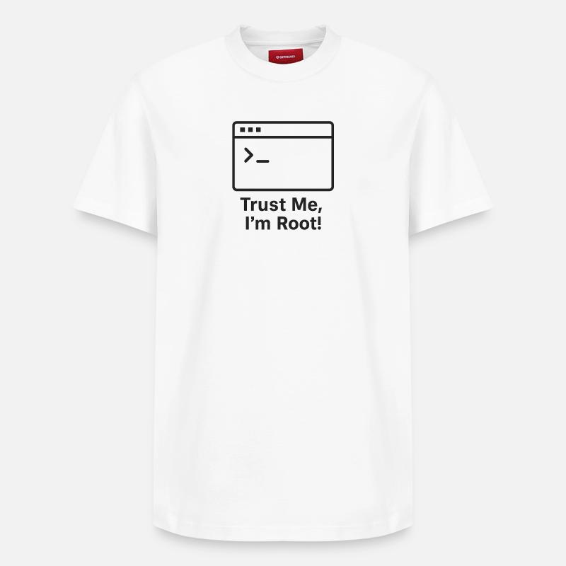 Trust Me I am Root - Relaxed Unisex Supima Cotton T-Shirt – von SPREAD - Weiß