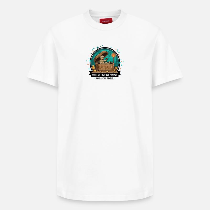 La Tombe du Pharaon 8-Bit - T-shirt unisexe décontracté en coton Supima – de SPREAD - blanc