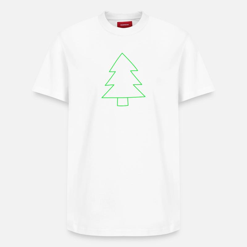 Arbre de Noël - T-shirt unisexe décontracté en coton Supima – de SPREAD - blanc