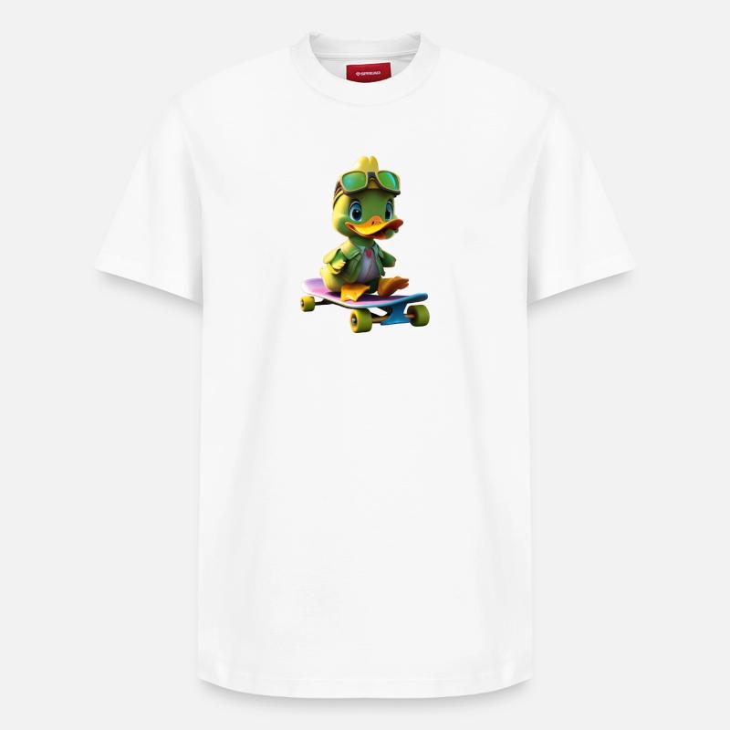 Canard patineur 2 - T-shirt unisexe décontracté en coton Supima – de SPREAD - blanc