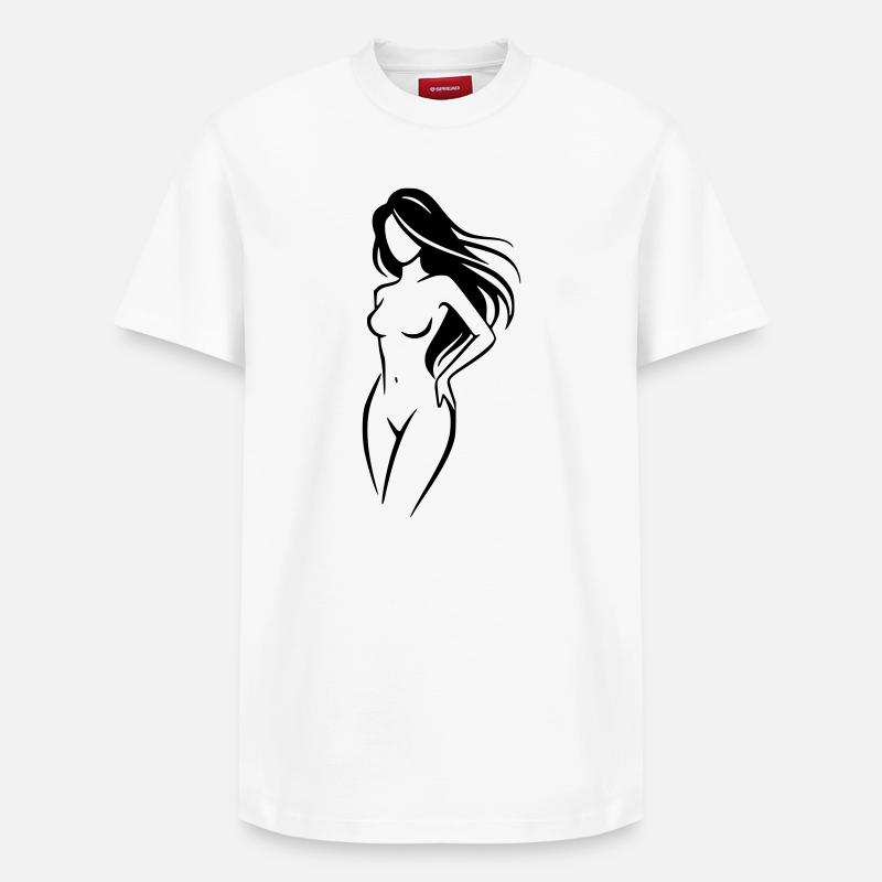 femme - T-shirt unisexe décontracté en coton Supima – de SPREAD - blanc