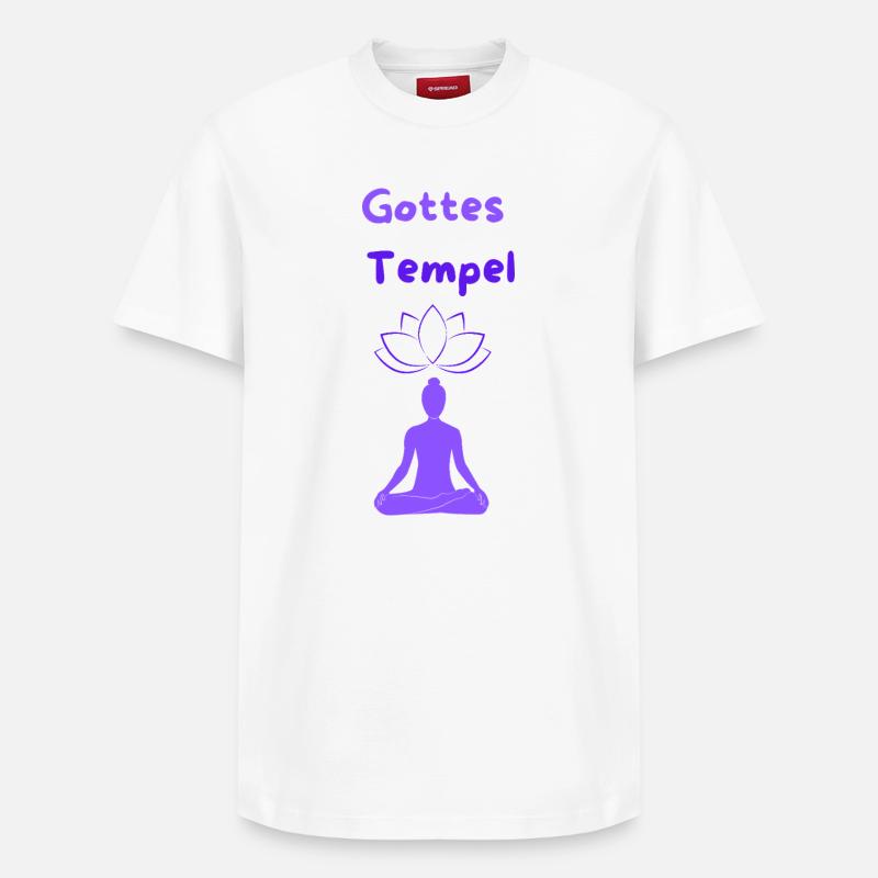 Gottes Tempel - Relaxed Unisex Supima Cotton T-Shirt – von SPREAD - Weiß