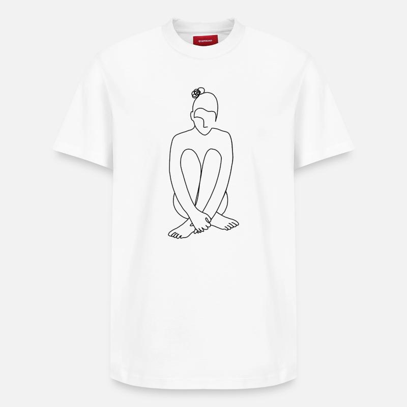 Dedans - T-shirt unisexe décontracté en coton Supima – de SPREAD - blanc