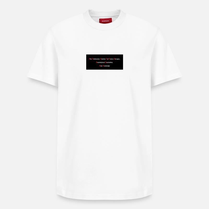 10 A's der Arbeit - Relaxed Unisex Supima Cotton T-Shirt – von SPREAD - Weiß