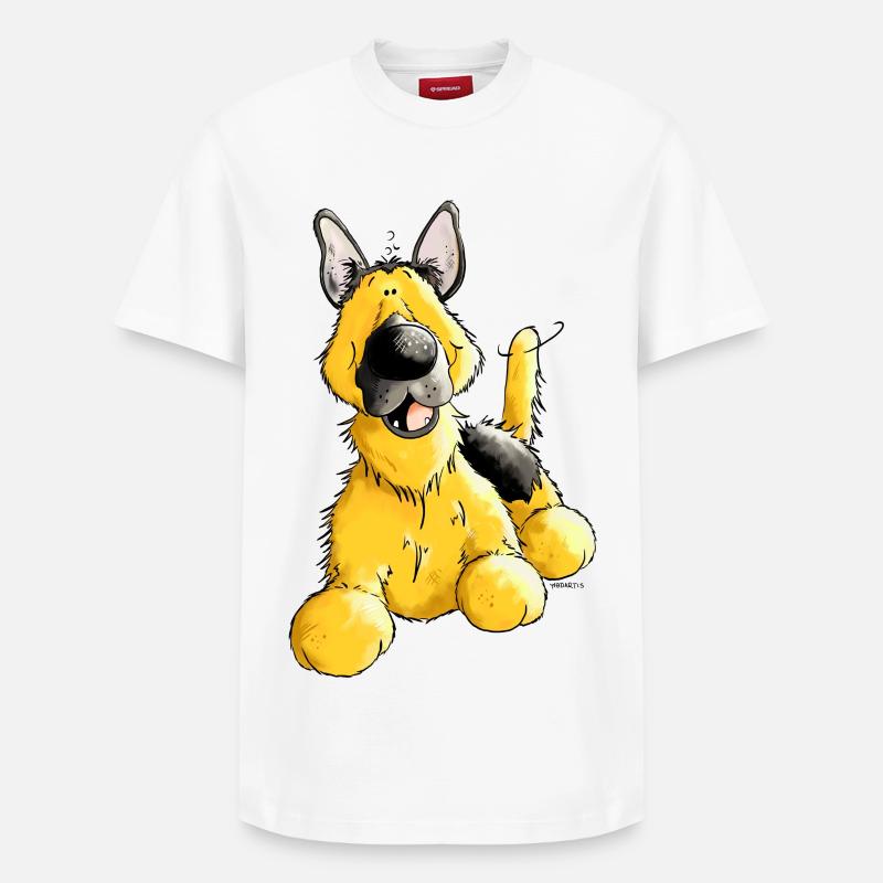Deutscher Schäferhund - DSH - Hund - Relaxed Unisex Supima Cotton T-Shirt – von SPREAD - Weiß