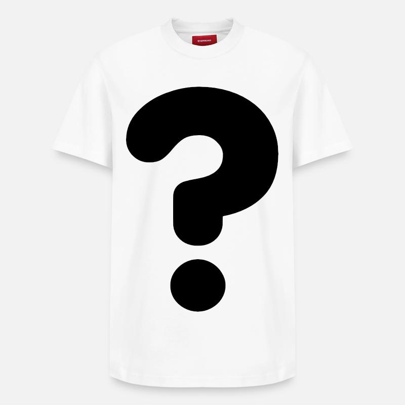 Point d’interrogation de l’image # - T-shirt unisexe décontracté en coton Supima – de SPREAD - blanc