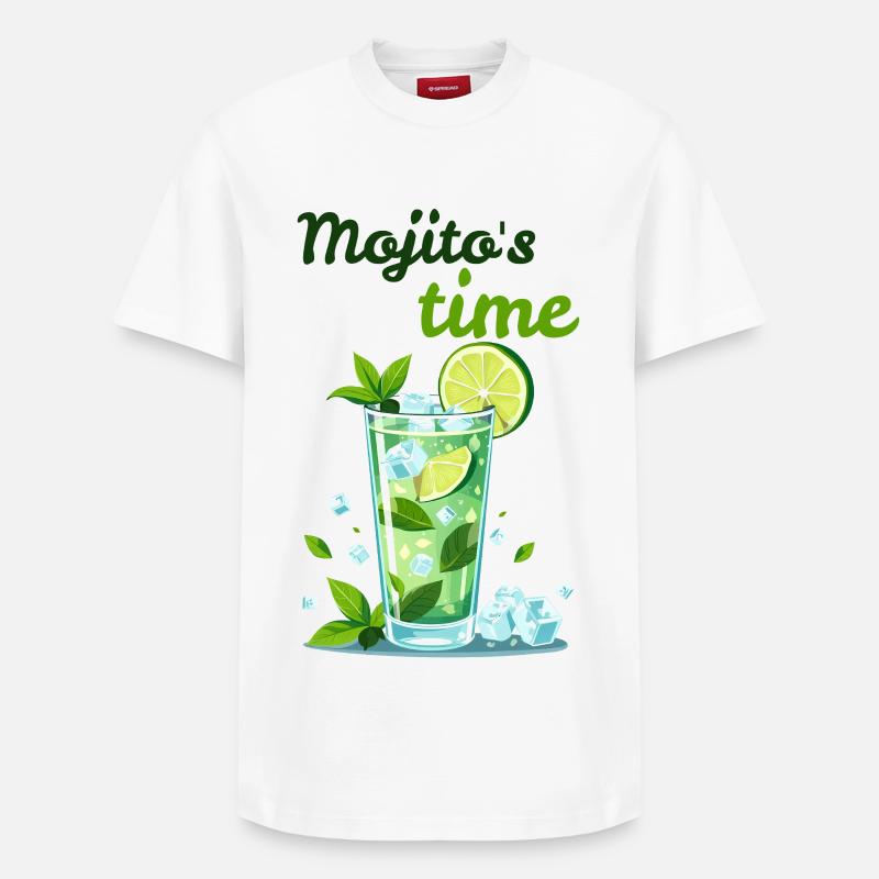 Cocktail mojito par Helfspawn - T-shirt unisexe décontracté en coton Supima – de SPREAD - blanc