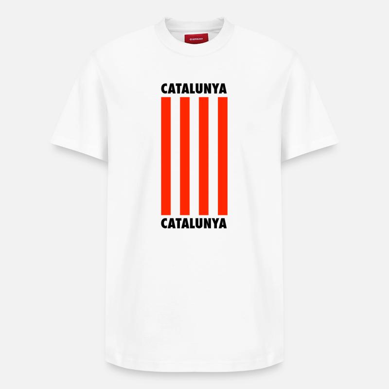 Catalunya - T-shirt unisexe décontracté en coton Supima – de SPREAD - blanc