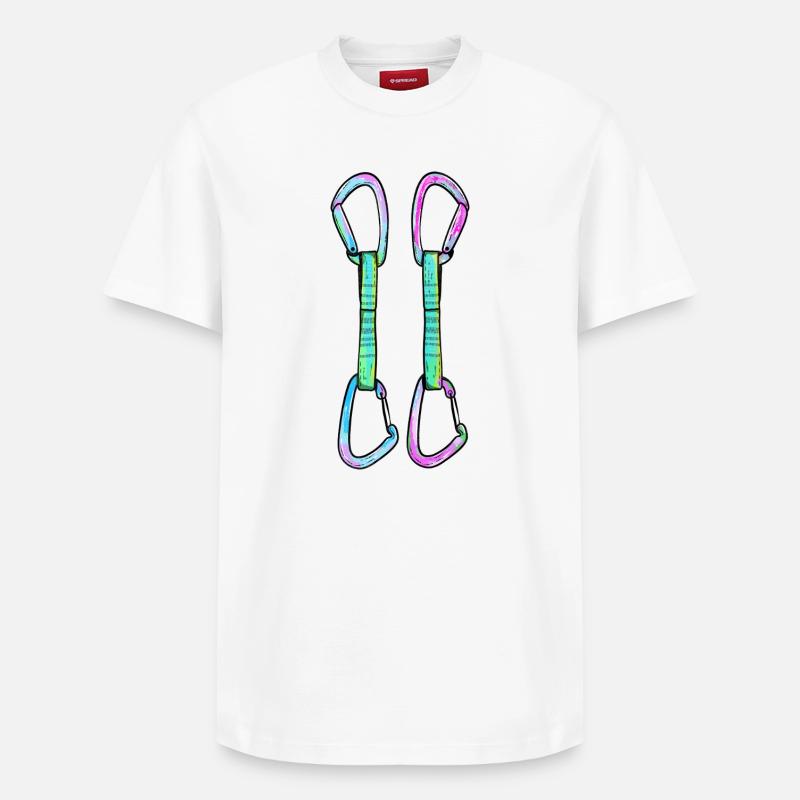 Dégaines d’escalade - T-shirt unisexe décontracté en coton Supima – de SPREAD - blanc