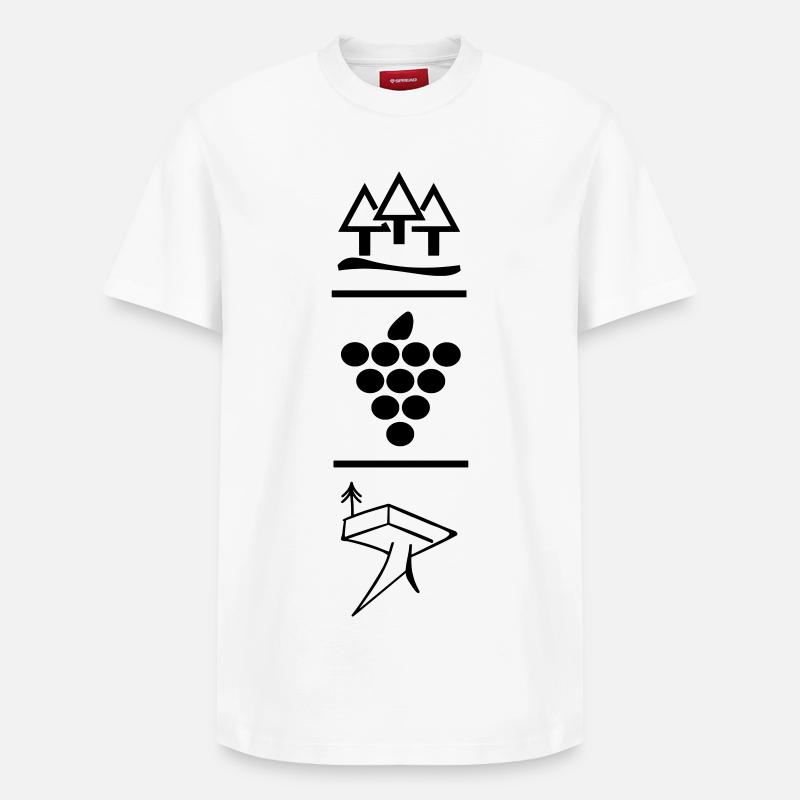 Pfalzlust 2017 - T-shirt unisexe décontracté en coton Supima – de SPREAD - blanc