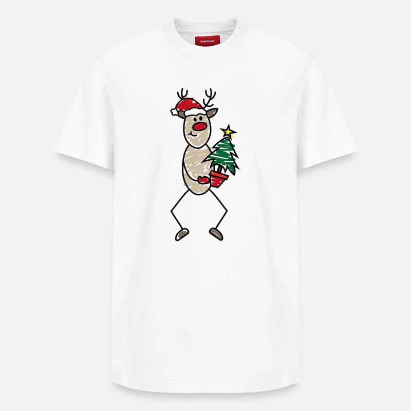 Noël - T-shirt unisexe décontracté en coton Supima – de SPREAD - blanc