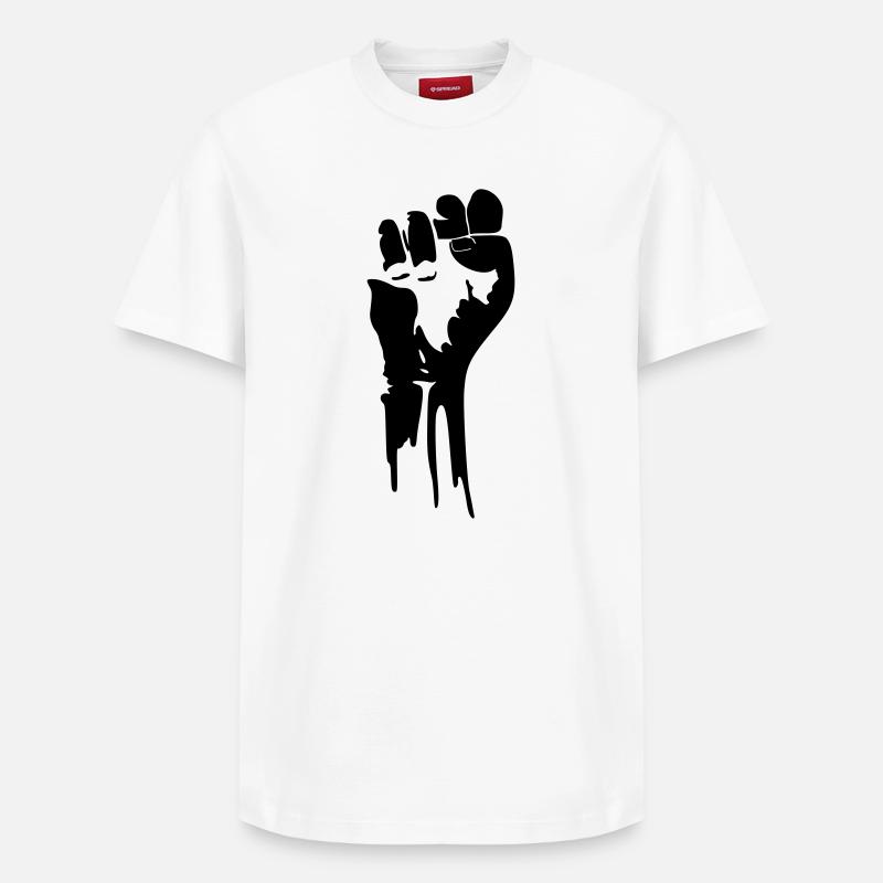 Faust- BLACK - Relaxed Unisex Supima Cotton T-Shirt – von SPREAD - Weiß