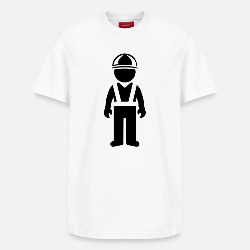 Construction worker - Relaxed Unisex Supima Cotton T-Shirt – by SPREAD - white