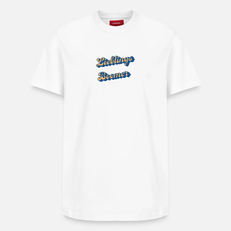 Liebings Boomer Script Logo - T-shirt unisexe décontracté en coton Supima – de SPREAD - blanc