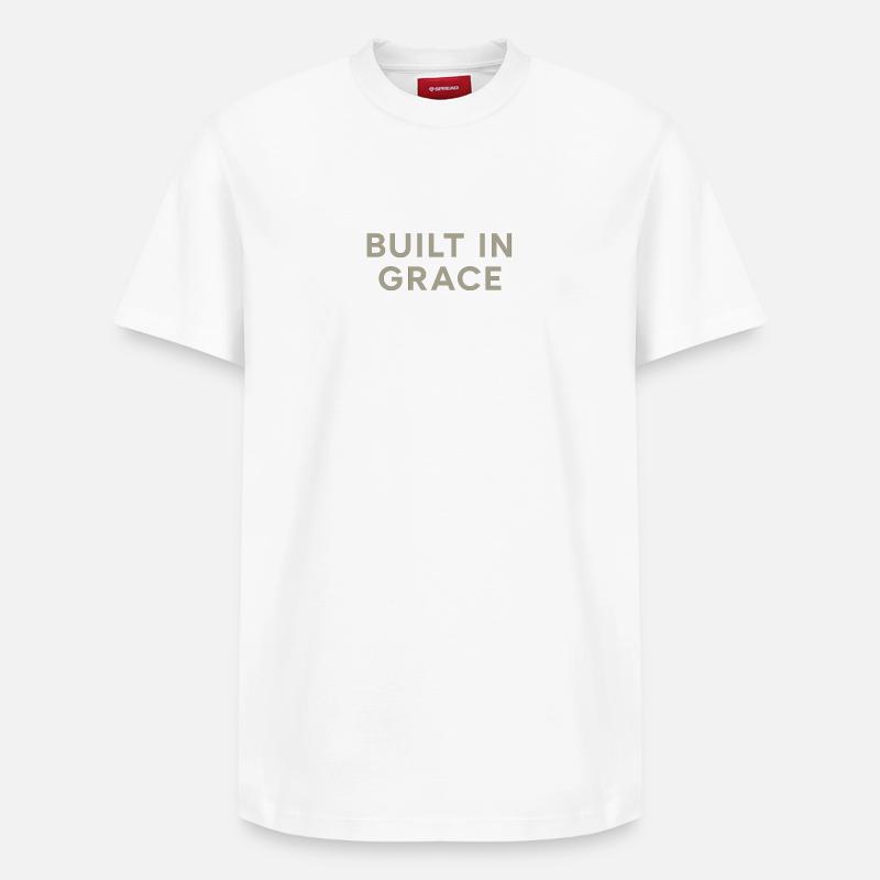 Typographie Grace intégrée - T-shirt unisexe décontracté en coton Supima – de SPREAD - blanc