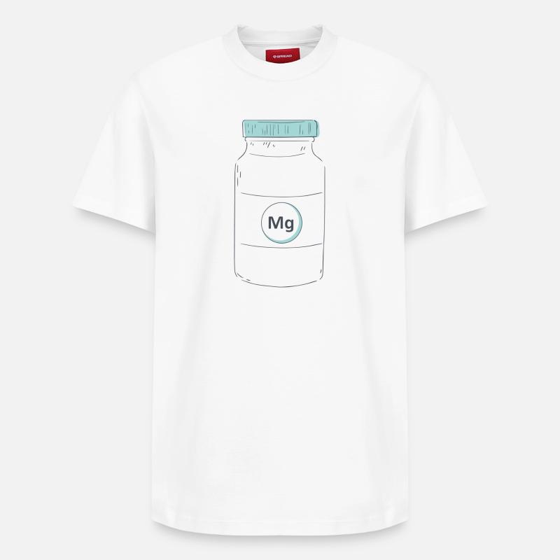 Complément alimentaire protéine de magnésium - T-shirt unisexe décontracté en coton Supima – de SPREAD - blanc