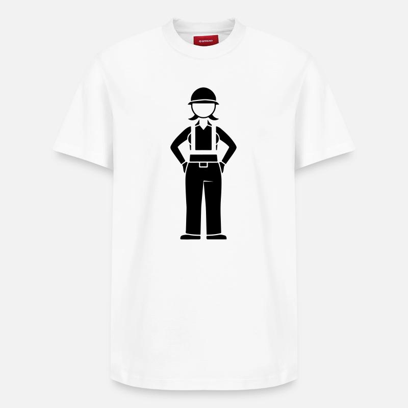 Construction Worker Construction House Construction - Relaxed Unisex Supima Cotton T-Shirt – by SPREAD - white