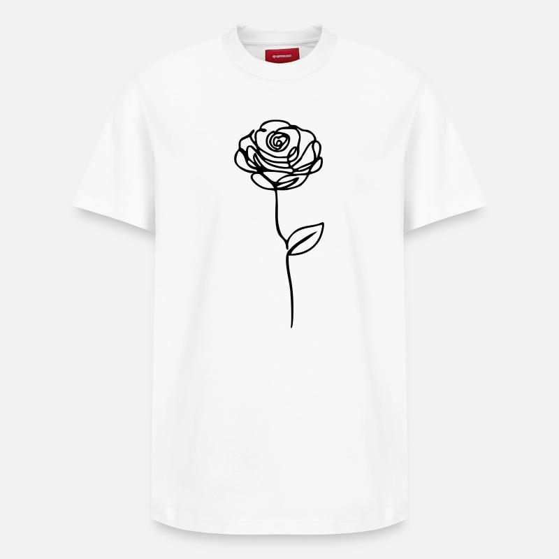 rose - T-shirt unisexe décontracté en coton Supima – de SPREAD - blanc