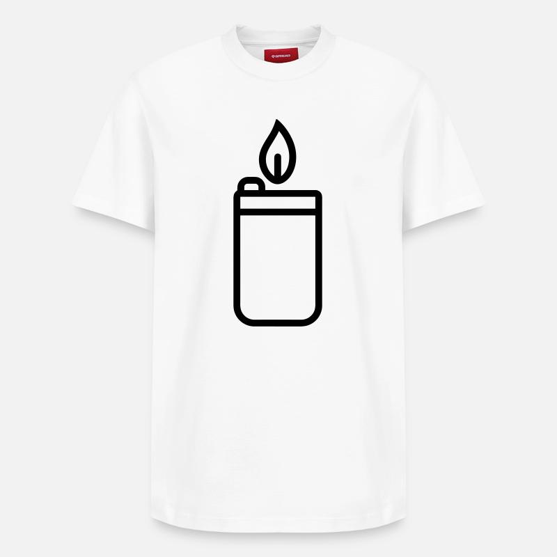 briquet - T-shirt unisexe décontracté en coton Supima – de SPREAD - blanc